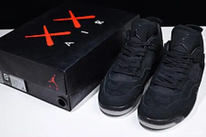 1st Kicks Nike Jordan 930155 4 retro Air kaws 001 black 0528